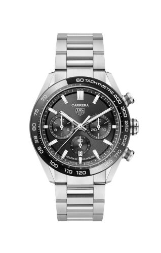 TAG Heuer Carrera Calibre Heuer 02 44 Stainless Steel / Black / Bracelet